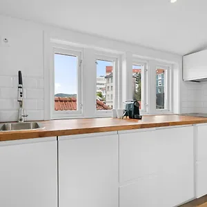 Modern Penthouse With A View - Behind Bryggen Apartment Bergen